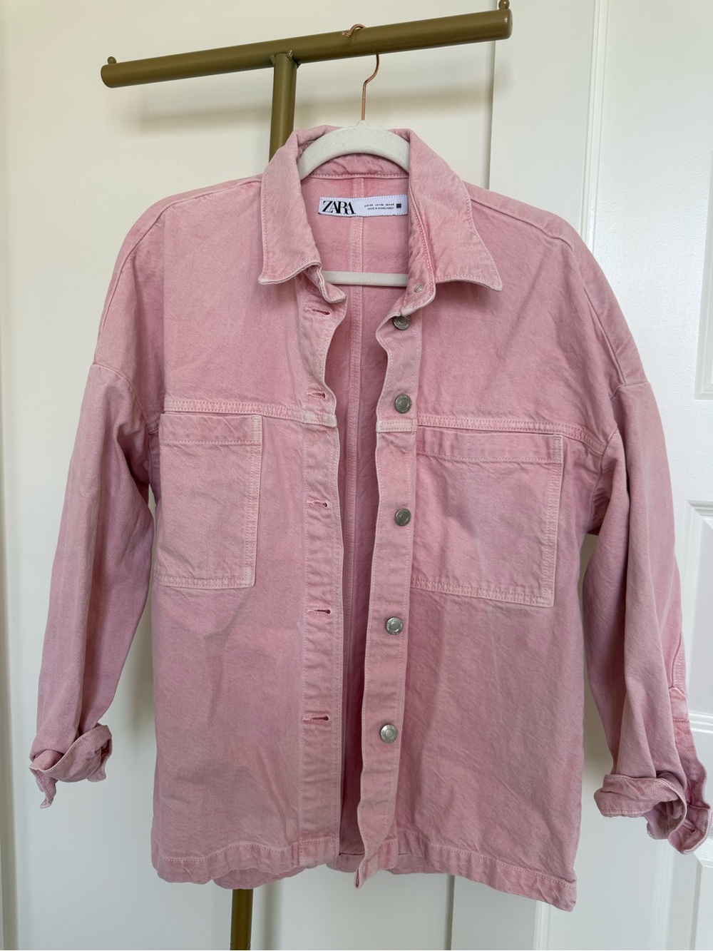 ZARA Women’s Pink Jean Jacket